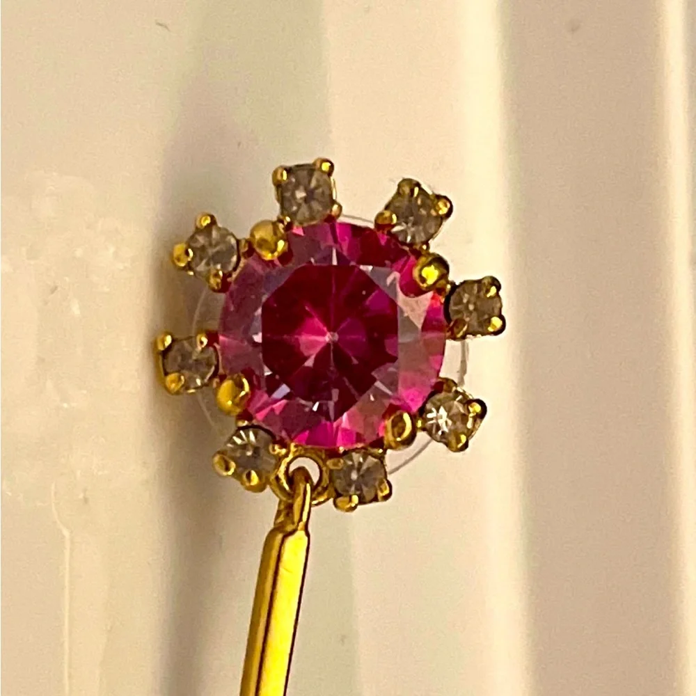Kate Spade Elegant Red Drop Earrings.  2.5” length - Picture 3 of 4